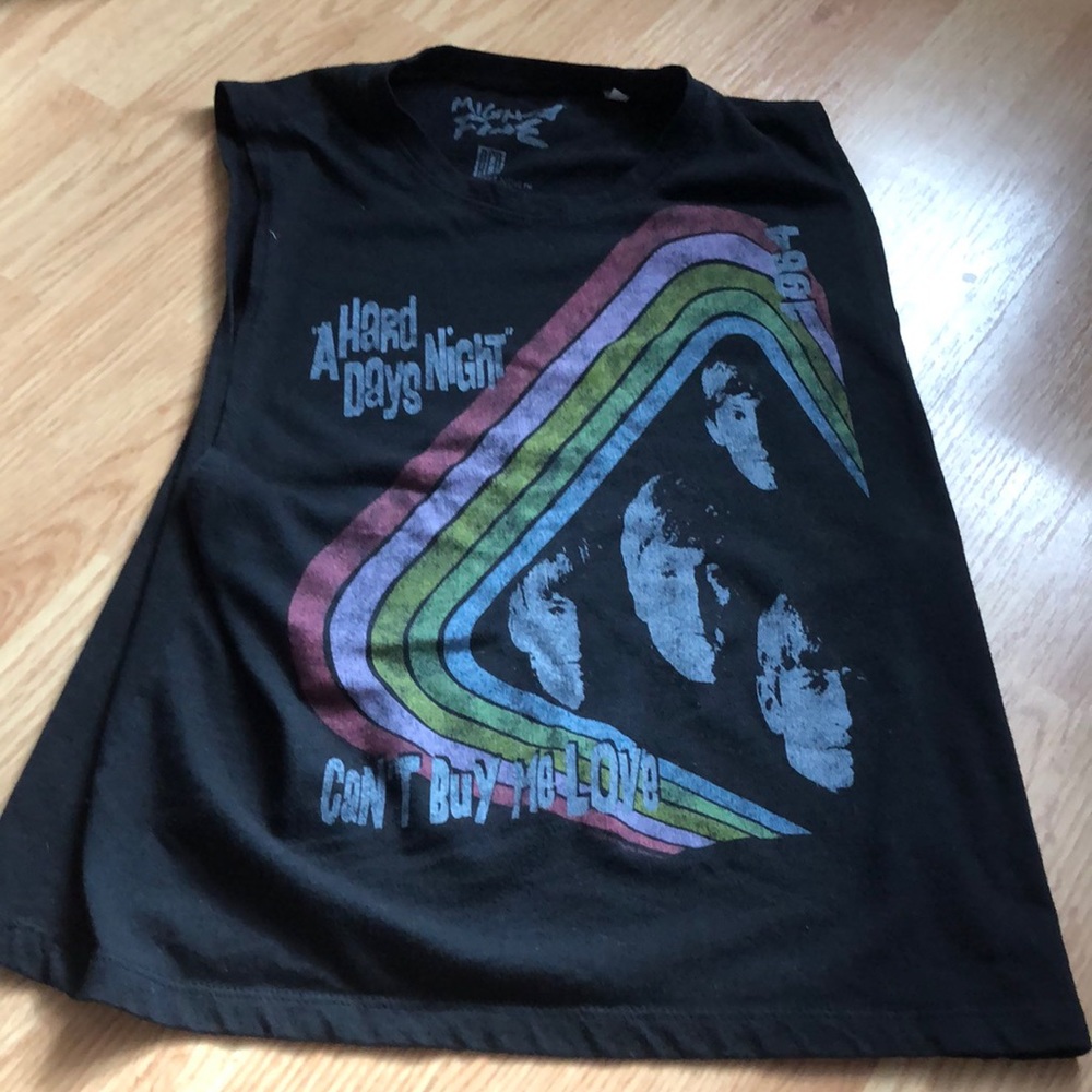 The Beatles sleeveless tee in black size small